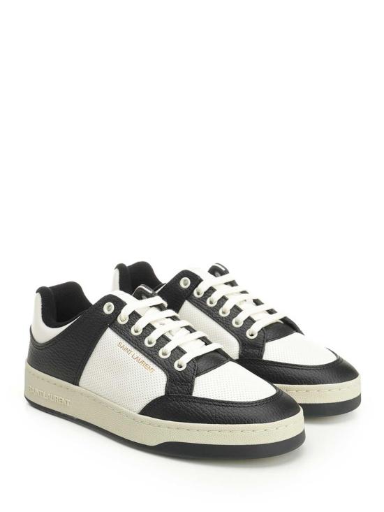 25FW 생로랑 스무스 그레인드 레더 SL/61 로우탑 스니커즈 713602AAAWR9063 White - SAINT LAURENT