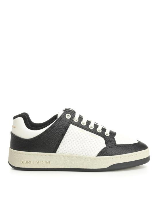 25FW 생로랑 스무스 그레인드 레더 SL/61 로우탑 스니커즈 713602AAAWR9063 White