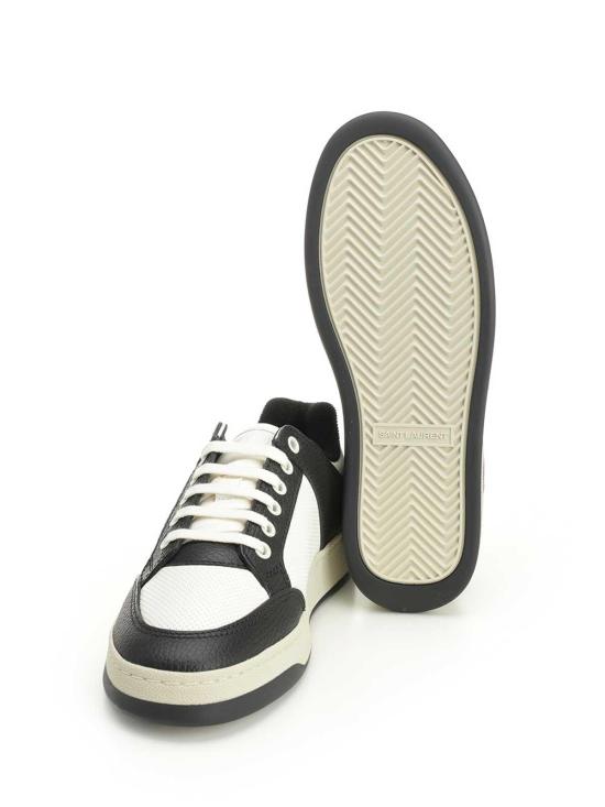 25FW 생로랑 스무스 그레인드 레더 SL/61 로우탑 스니커즈 713602AAAWR9063 White - SAINT LAURENT