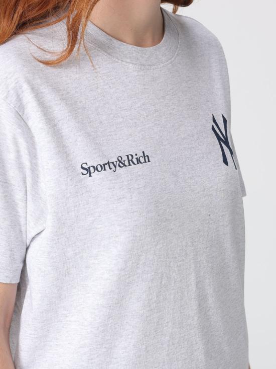 25FW 스포티앤리치 반팔 티셔츠 TO043623633GY03 19 Grey - SPORTY & RICH