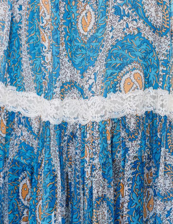 26SS 에트로 미디 스커트 WRFA0183 99SA1O1X0809 Blue - ETRO