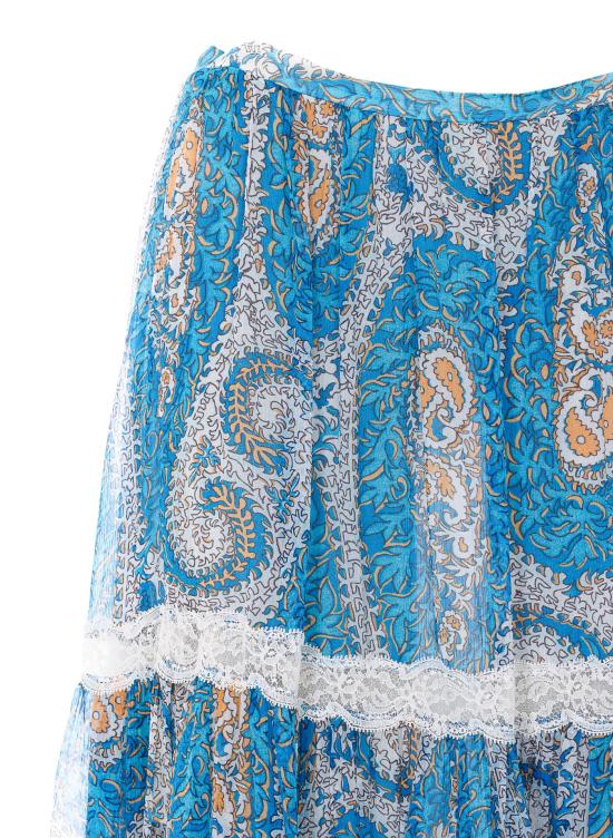 26SS 에트로 미디 스커트 WRFA0183 99SA1O1X0809 Blue - ETRO