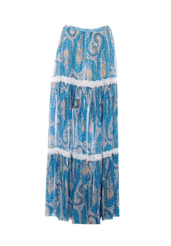 26SS 에트로 미디 스커트 WRFA0183 99SA1O1X0809 Blue - ETRO