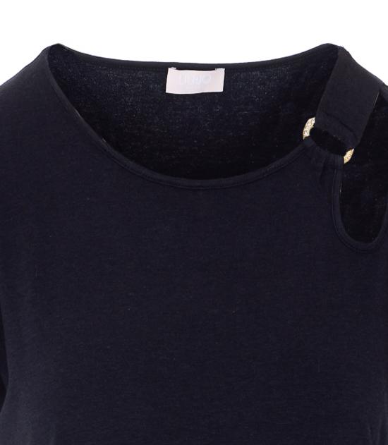 26SS 리우조 반팔 티셔츠 TA6098JS005 22222 Black - LIU JO