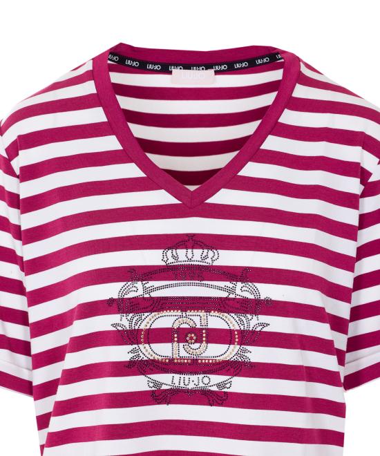 26SS 리우조 반팔 티셔츠 TA6206JS005 C3882 Red - LIU JO