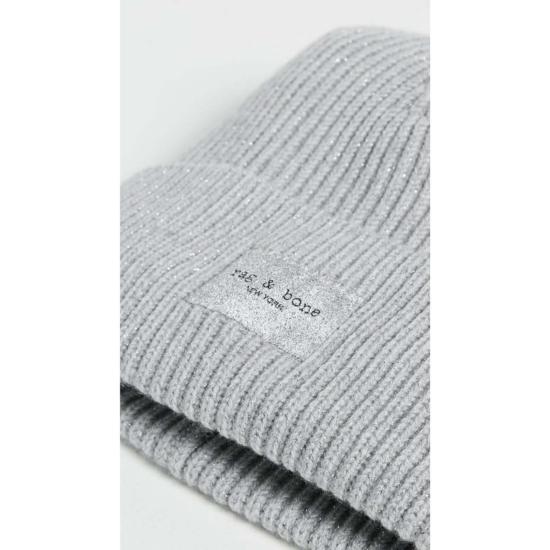  랙앤본 비니 래그앤본 블레이크 메탈릭 비니 실버 - RAG & BONE