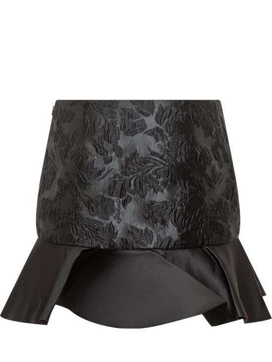 26SS 가니 새틴 클로크 미니 스커트 A1090086 099 BLACK - GANNI