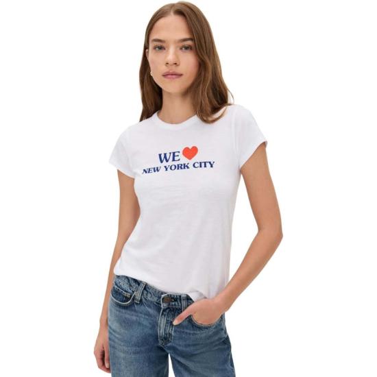  랙앤본 반팔 티셔츠 Rag & Bone We Heart NYC 티셔츠 화이트