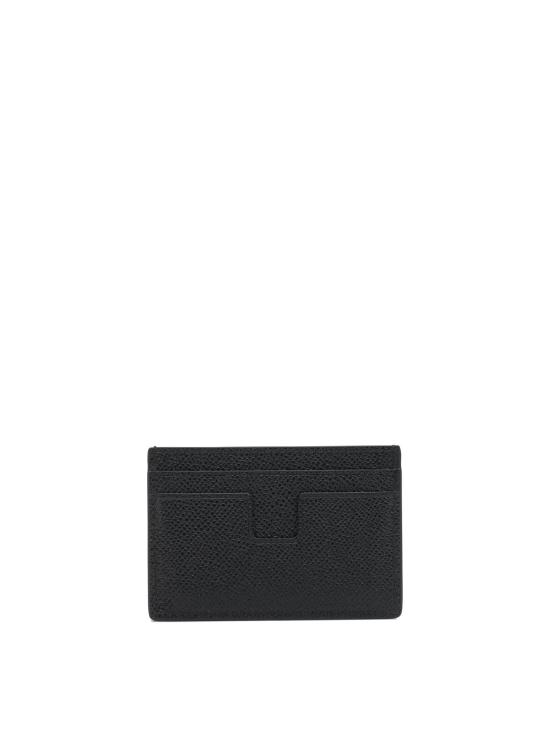 26SS 톰포드 명함지갑 가는 가죽 카드 지갑 & 카드 홀더 블랙 - TOMFORD