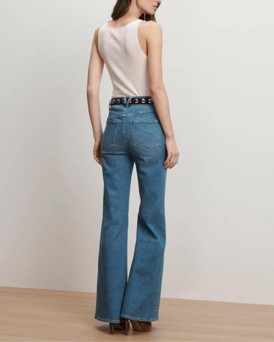  베로니카비어드 데님 팬츠 베로니카 비어드 조플린 하이라이즈 와이드 플레어 진 풀 파티 - VERONICA BEARD