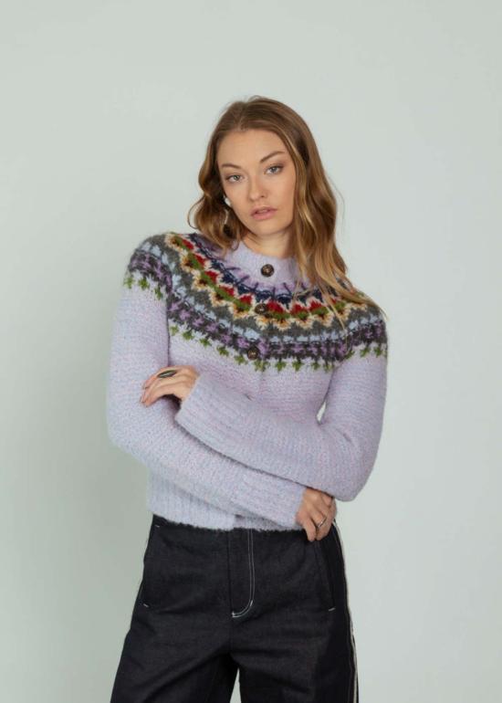  Smythe 가디건 스마이스 페어 아일 카디건 라일락 - OTHER BRANDS