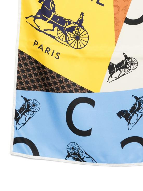 26SS 셀린느 스웨터 실크 크윌 스카프 2AW90 2Q32GGO0 Clear Blue - CELINE