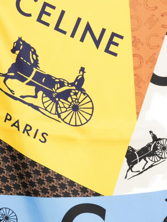 26SS 셀린느 스웨터 실크 크윌 스카프 2AW90 2Q32GGO0 Clear Blue - CELINE