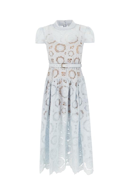 26SS 셀프 포트레이트 미디 원피스 RS26167MBBL BLUE