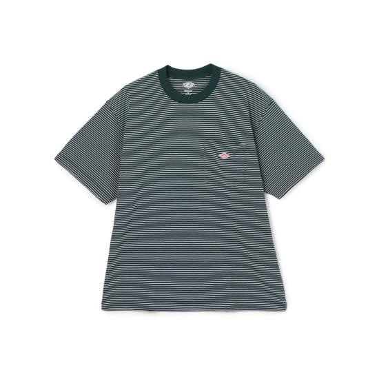 단톤 플레인 숏 슬리브 포켓 티셔츠 단톤 DTC0197 TCB GREEN X WHITE DOM