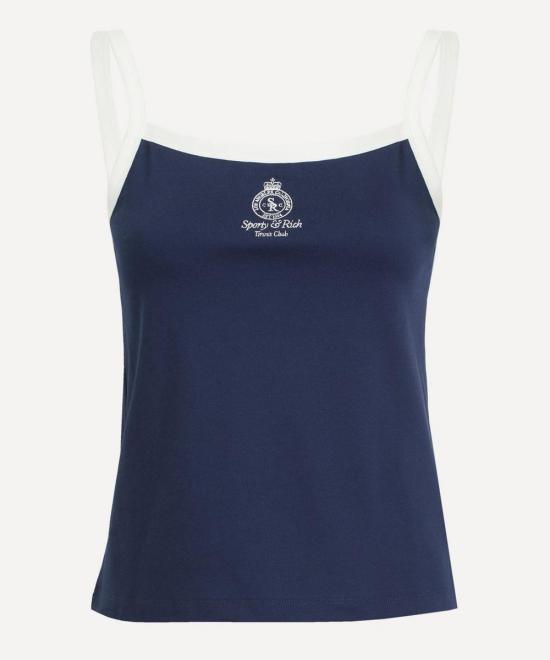  스포티앤리치 민소매 티셔츠 TO079621304BL107 3907 NAVY WHITE DOM