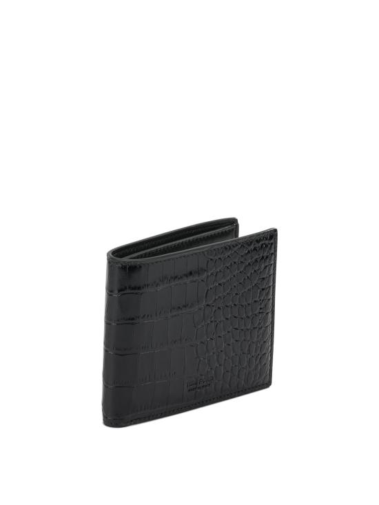 26SS 톰포드 크로커다일 프린트 레더 반지갑 Y0410LCL439SNAA Black - TOMFORD