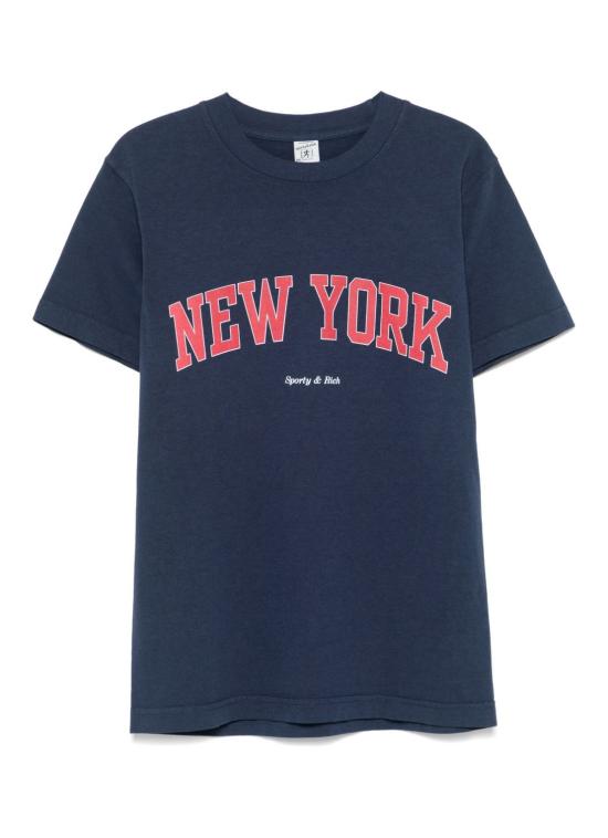 25SS 스포티앤리치 반팔 티셔츠 TO043606304BL106 3902 DARK NAVY DOM