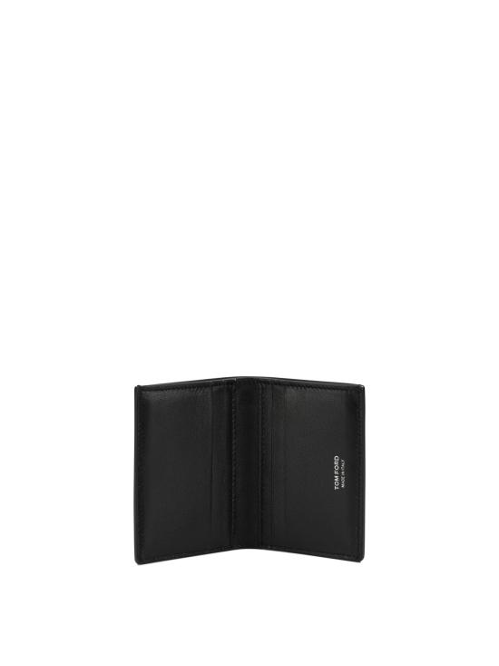 26SS 톰포드 크로커다일 엠보스드 레더 폴디드 카드 홀더 Y0417LCL439SNAA Black - TOMFORD