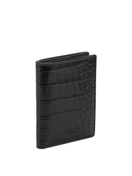 26SS 톰포드 크로커다일 엠보스드 레더 폴디드 카드 홀더 Y0417LCL439SNAA Black - TOMFORD