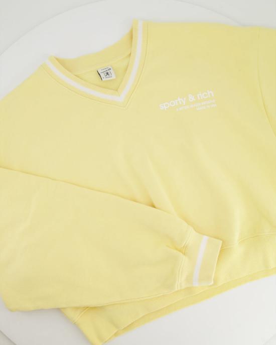  스포티앤리치 긴팔 티셔츠 WS054S402UA ALMOND WHITE DOM