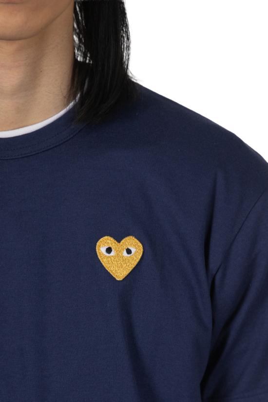 26SS 꼼데가르송 반팔 티셔츠 AX T216 051 2 P1T216 NAVY DOM - COMME DES GARCONS