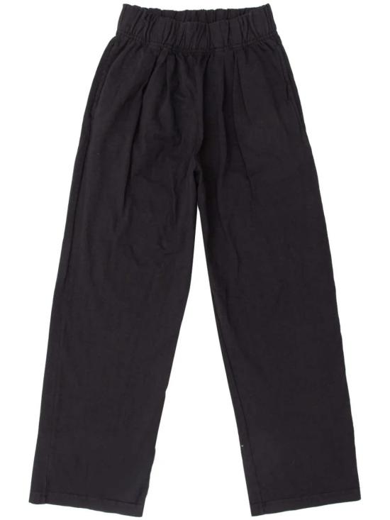  레스 티엔 스트레이트 팬츠 Les Tien Penny 플리츠 프론트  제트 블랙 - LES TIEN