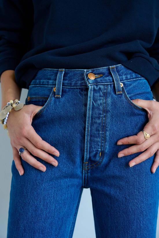  제이미 할러 데님 팬츠 이지 스톤 크리즈 팬츠 - JAMIE HALLER