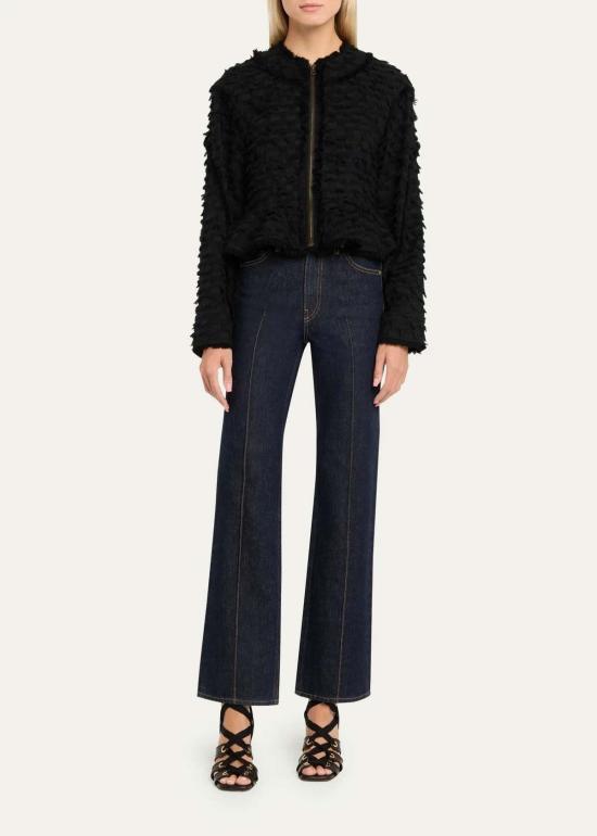  울라 존슨 자켓 로잘린드 텍스처드 페플럼 재킷 느와르