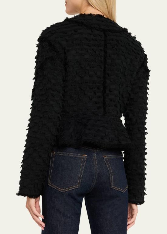  울라 존슨 자켓 로잘린드 텍스처드 페플럼 재킷 느와르 - ULLA JOHNSON