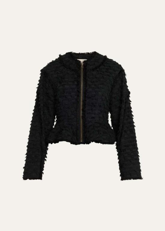  울라 존슨 자켓 로잘린드 텍스처드 페플럼 재킷 느와르 - ULLA JOHNSON