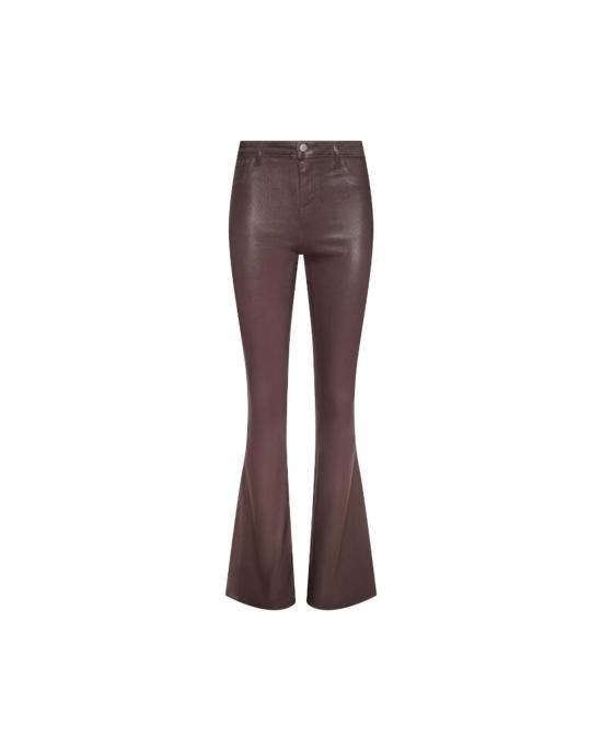  라장스 데님 팬츠 마티 H/R 플레어 진 초콜릿 코팅