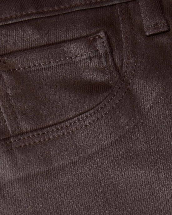  라장스 데님 팬츠 마티 H/R 플레어 진 초콜릿 코팅 - L'AGENCE