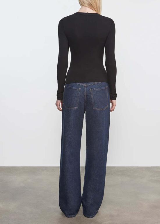  엔자 코스타 블라우스 실크 립 크루넥 탑 - ENZA COSTA