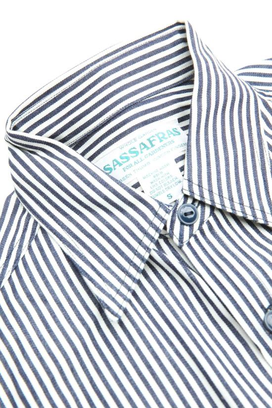  Sassafras 긴팔 셔츠 사사프라스 정원 가꾸기 야간 작업 6온스 히코리 셔츠 - SASSAFRAS