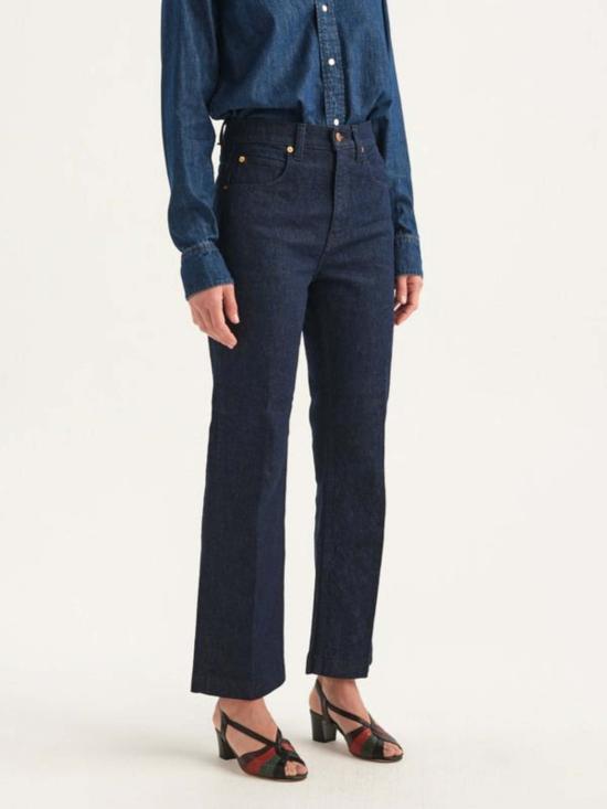  제이미 할러 데님 팬츠 케니키 블라인드 크리즈 크롭 진