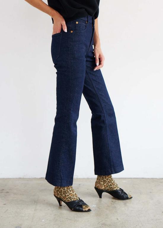  제이미 할러 데님 팬츠 케니키 블라인드 크리즈 크롭 진 - JAMIE HALLER