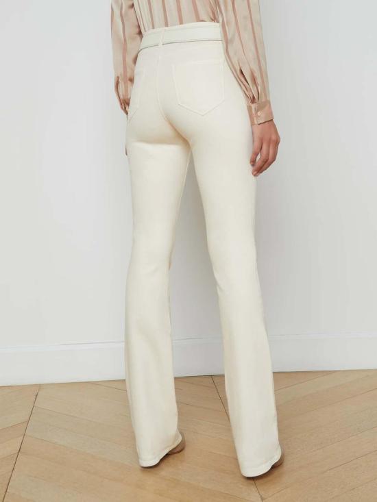  라장스 데님 팬츠 L'agence Selma H/R Sleek Baby Boot French Vanilla Coated - L'AGENCE