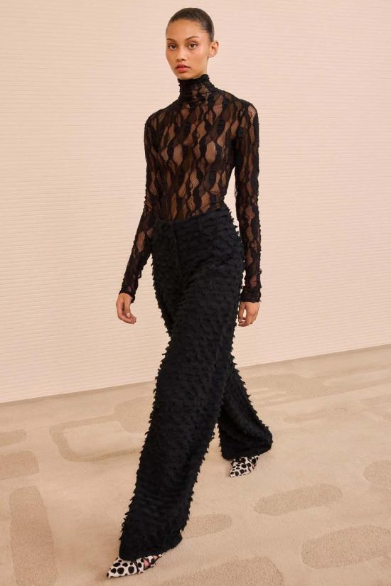  울라 존슨 스트레이트 팬츠 비아트릭스 와이드 레그 팬츠 블랙