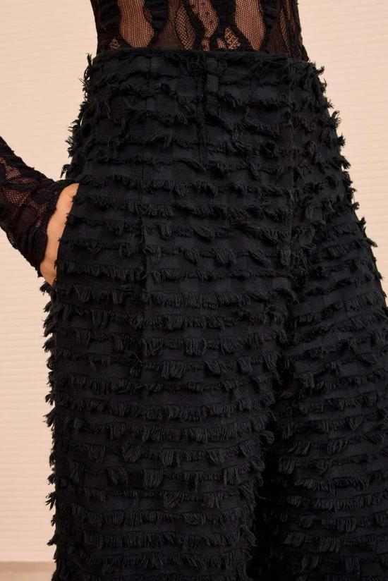  울라 존슨 스트레이트 팬츠 비아트릭스 와이드 레그 팬츠 블랙 - ULLA JOHNSON