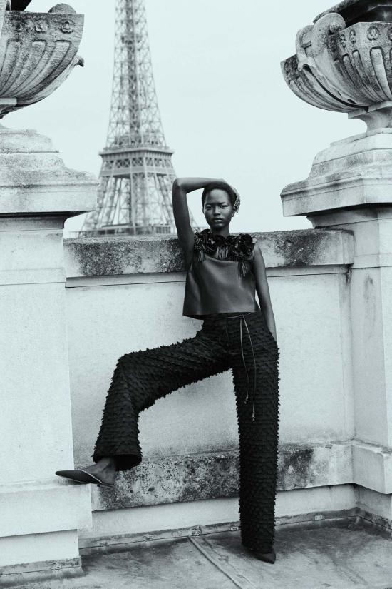  울라 존슨 스트레이트 팬츠 비아트릭스 와이드 레그 팬츠 블랙 - ULLA JOHNSON