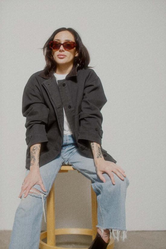  미셀라 그렉 자켓 미카엘라 그렉 페이디드 블랙 필드 재킷 (블랙) - MICAELA GREG