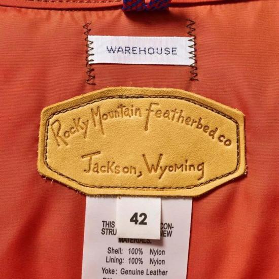  웨어하우스 패딩 앤코(Warehouse & Co.)와 록키 마운틴 페더베드(Rocky Mountain Featherbed Co.)의 협업으로 탄생한 웨스트포인트 나일론 다운 베스트 - WAREHOUSE