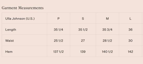  울라 존슨 롱 스커트 마르셀린 - ULLA JOHNSON