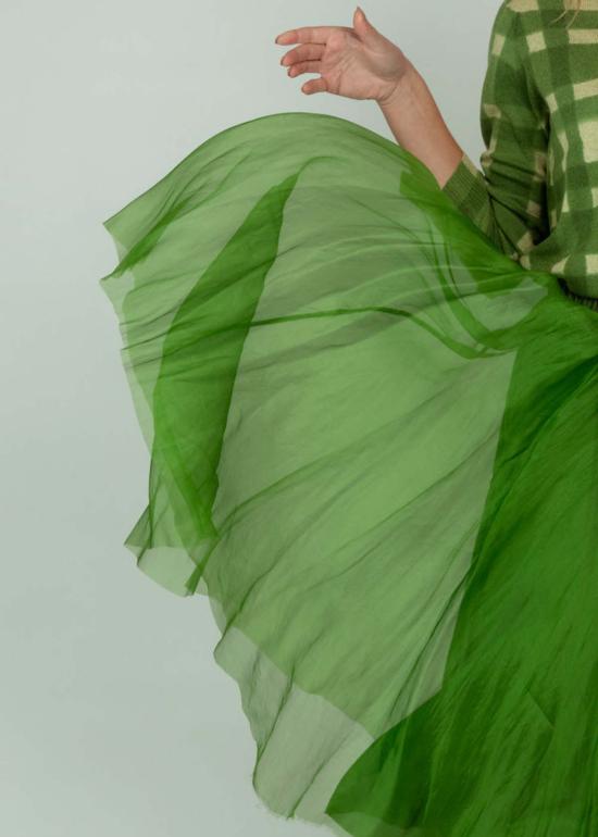  Louiza Babouryan 롱 스커트 루이자 바부리안 오르간자  모스 - OTHER BRANDS