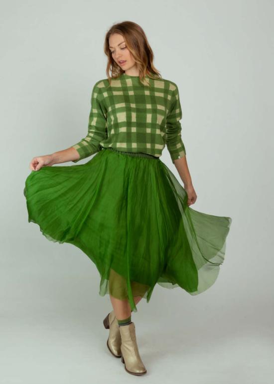  Louiza Babouryan 롱 스커트 루이자 바부리안 오르간자  모스