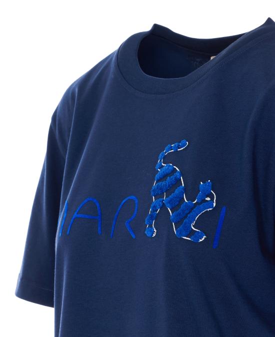 26SS 마르니 반팔 티셔츠 THJE0293S3 USCY84LOB99 Blue - MARNI