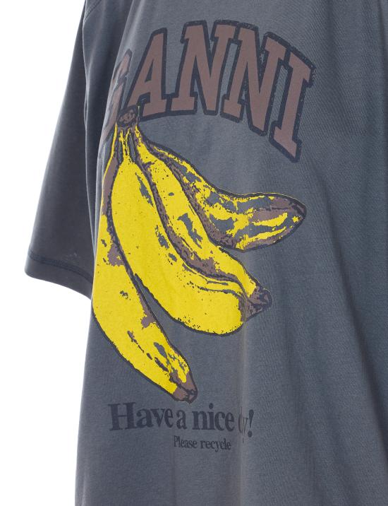 26SS 가니 바나나 티셔츠 A1050047 490 Grey - GANNI