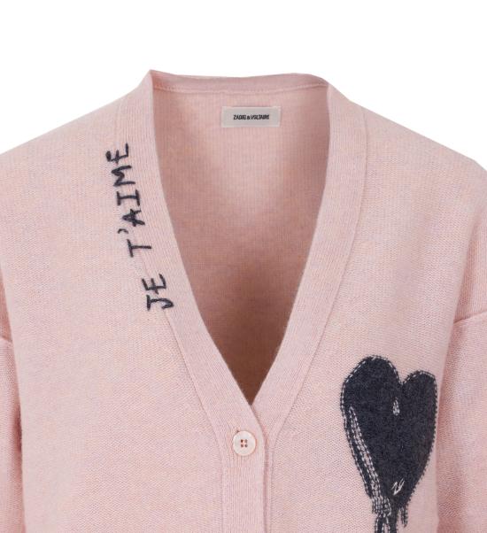 26SS 자딕앤볼테르 가디건 KWCA01675 670 Pink - ZADIG & VOLTAIRE