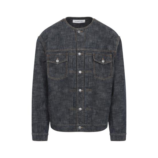 25FW 랑방 데님 자켓 RMJA0317D096H25 29 NAVY BLUE - LANVIN